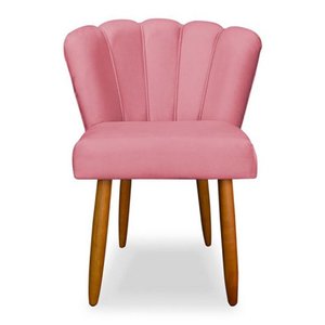 Cadeira Eames Sala Jantar Penteadeira Pétala Suede Rosa - Incasa Decor