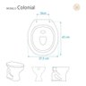 Assento Sanitario Poliester com Amortecedor Colonial Cinza Plus (cinza Escuro) para Vaso Hervy - 3