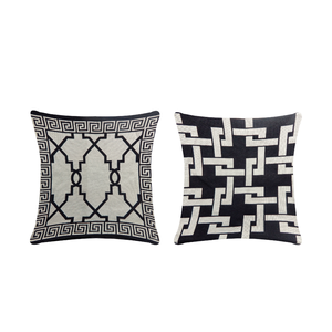 Capa para Almofada Grécia 1 Peça 45cm X 45cm 60% Algodão / 40% Poliéster Tecido Jacquard com Zíper -