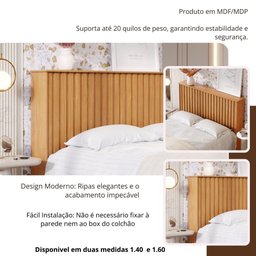 Cabeceira Queen Ripada Detroit Boho Nature Tebarrot  - 3