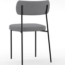 Ver mais imagens de Kit 04 Cadeiras Estofadas para Sala de Jantar Melina L02 Suede Cinza - Lyam Decor