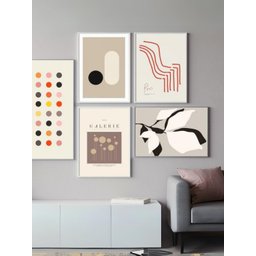 Kit 5 Quadros Decorativos Abstratos Aesthetic No1 - 1