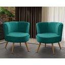 Ver imagem 1 de Kit 2 Poltronas para Sala Decorativa Isa Suede Tiffany Adonai Estofados