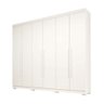 Guarda Roupa Casal 6 Portas 4 Gavetas Núbia Branco 100% MDF - 1