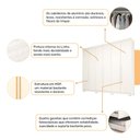 Ver imagem 3 de Guarda Roupa Casal 6 Portas 4 Gavetas Núbia Branco 100% MDF