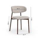 Ver imagem 5 de Conjunto de Jantar Mesa Orgânica Tali 210cm e 8 Cadeiras Ema CabeCasa MadeiraOriginals Marrom/Prata