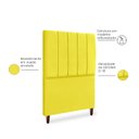 Ver imagem 3 de Cabeceira Cama Box Solteiro Queen Estofada Carla 100cm Suede:amarelo