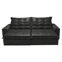 Ver imagem 5 de Sofá de Courino Retrátil e Reclinável 2,55m Cama inBox Bourbon SoftGel D40 Preto