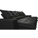 Ver imagem 4 de Sofá de Courino Retrátil e Reclinável 2,55m Cama inBox Bourbon SoftGel D40 Preto