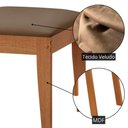 Ver imagem 6 de Conjunto de Jantar Carolina 6 Lugares Tampo MDF com Vidro Cadeiras Copper Off White 180cm Moderna
