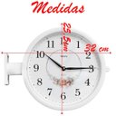Ver imagem 4 de Relógio Dupla Face Parede Estação Decoração Floreal Branco