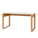 Ver imagem 2 de Mesa de Escritório Linha Industrial 1,35m 100% Mdf Cor:off White com Freijó