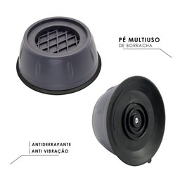 Kit 4 Pés Bases Protetora Multiuso Máquina de Lavar Anti Vibração - 2
