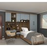 Guarda Roupa Modulado de Solteiro Paris Avelã Grey Sky 5 Peças - Luciane Paris Avelã - Grey Sky - 1