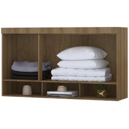 Guarda Roupa Modulado de Solteiro Paris Avelã Grey Sky 5 Peças - Luciane Paris Avelã - Grey Sky - 6