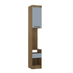 Guarda Roupa Modulado de Solteiro Paris Avelã Grey Sky 5 Peças - Luciane Paris Avelã - Grey Sky - 8