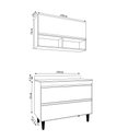 Ver imagem 3 de Conjunto Balcão de Cozinha com Tampo Armário Aéreo Wollo Mdp/bp Branco G96 - Gran Belo