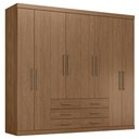 Ver imagem 2 de Guarda-roupa Casal 8 Portas 6 Gavetas 238,80cm Master Santos Andirá