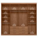 Ver imagem 6 de Guarda-roupa Casal 8 Portas 6 Gavetas 238,80cm Master Santos Andirá