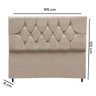 Cabeceira Cama Box Estofada King 195 cm Geovana Suede Bege - 2