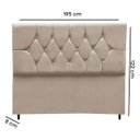 Ver imagem 2 de Cabeceira Cama Box Estofada King 195 cm Geovana Suede Bege