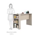 Ver imagem 3 de Bancada Mesa Gourmet para Cozinha 150cm X 97cm com 3 Prateleiras Suprema Luciane Móveis