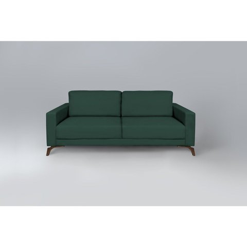 Sofá 230cm Pés Imbuia Henry Verde