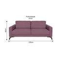 Ver imagem 3 de Sofá 230cm Pés Imbuia Henry Rosa