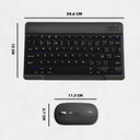 Ver imagem 7 de Teclado sem Fio Bluetooth Recarregável com Mouse - Copiar Título