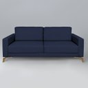 Ver imagem 1 de Sofá 230cm Pés Mel Henry Azul