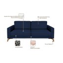 Ver imagem 4 de Sofá 230cm Pés Mel Henry Azul