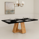 Ver imagem 1 de Mesa de Jantar 160x80 com Tampo de Vidro Temperado Pés Moderno Sala de Estar Cozinha Área Gourmet:pr