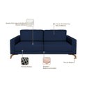 Ver imagem 4 de Sofá 190cm Pés Mel Henry Azul