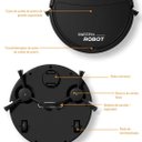 Ver imagem 3 de Mini Robô Aspirador no.8088 Limpeza Automática Recarregável USB Aspirador de Pó - Preto