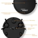 Ver imagem 3 de Mini Robô Aspirador No.8088 Limpeza Automática Recarregável Usb Aspirador de Pó - Preto