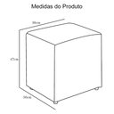 Ver imagem 2 de Puff Quadrado Cinza - Vallisa Decor