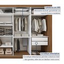 Ver mais imagens de Guarda Roupa Casal Premium Liv 4 Portas de Correr e 4 Gavetas 279,3cm Yescasa Branco/Carvalho