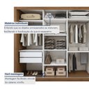 Ver imagem 6 de Guarda Roupa Casal Premium Liv 4 Portas de Correr e 4 Gavetas 279,3cm Yescasa Branco/Carvalho