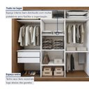Ver imagem 5 de Guarda Roupa Casal Premium Liv 4 Portas de Correr e 4 Gavetas 279,3cm Yescasa Branco/Carvalho