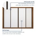 Ver imagem 4 de Guarda Roupa Casal Premium Liv 4 Portas de Correr e 4 Gavetas 279,3cm Yescasa Branco/Carvalho