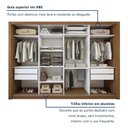 Ver imagem 7 de Guarda Roupa Casal Premium Liv 4 Portas de Correr e 4 Gavetas 279,3cm Yescasa Branco/Carvalho