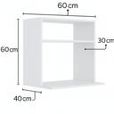 Ver imagem 5 de Suporte Microondas com Nicho para Cozinha 100%mdf Branco Rafaro