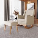 Ver imagem 2 de Poltrona Amamentação Aquila Balanço C/ Puff Creme