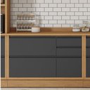 Ver imagem 2 de Balcão 120cm MDF 1 Porta 4 Gavetas Sem Tampo com Rodapé em PVC Lisboa Itatiaia