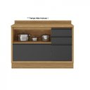 Ver imagem 3 de Balcão 120cm MDF 1 Porta 4 Gavetas Sem Tampo com Rodapé em PVC Lisboa Itatiaia