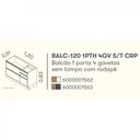 Ver imagem 5 de Balcão 120cm MDF 1 Porta 4 Gavetas Sem Tampo com Rodapé em PVC Lisboa Itatiaia