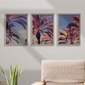 Kit 3 Quadros Tropical Sunrise 30x40 cm - Moldura Madeira Clara - 1