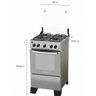 Fogão Monaco Plus, Inox, 4 Bocas, Mesa Inox, Vidro do Forno Espelhado, Bivolt, Atlas. Monaco Plus In - 3