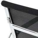 Ver imagem 5 de Cadeira Escritório Mesh Fixa Preta Base Cromada - WAW Design