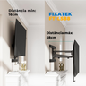 Suporte Articulado com Ajuste de Altura para Tv Led 43" Á 75'' Ft-ls88 - Fixatek - 4